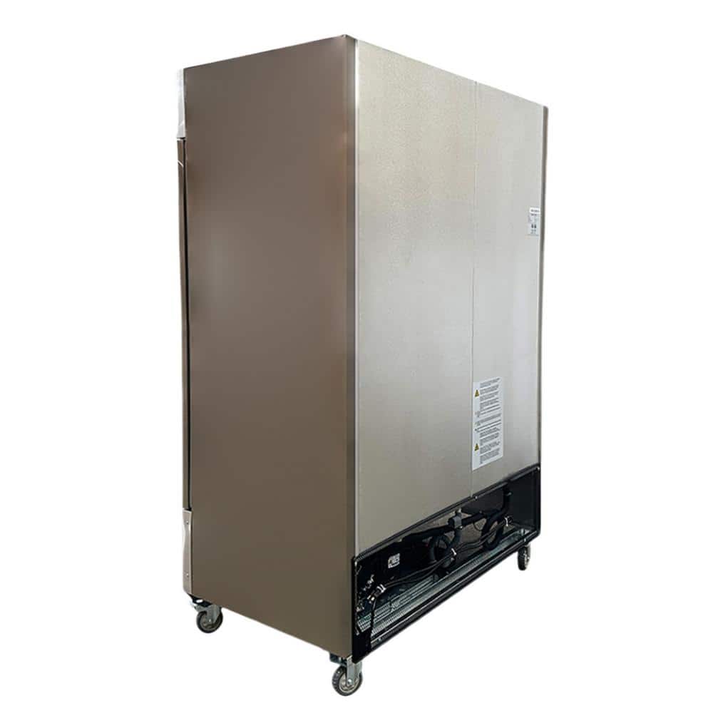 54 In. W 49 Cu. Ft. 2-Door Commercial Reach in Upright Refrigerator in Stainless Steel