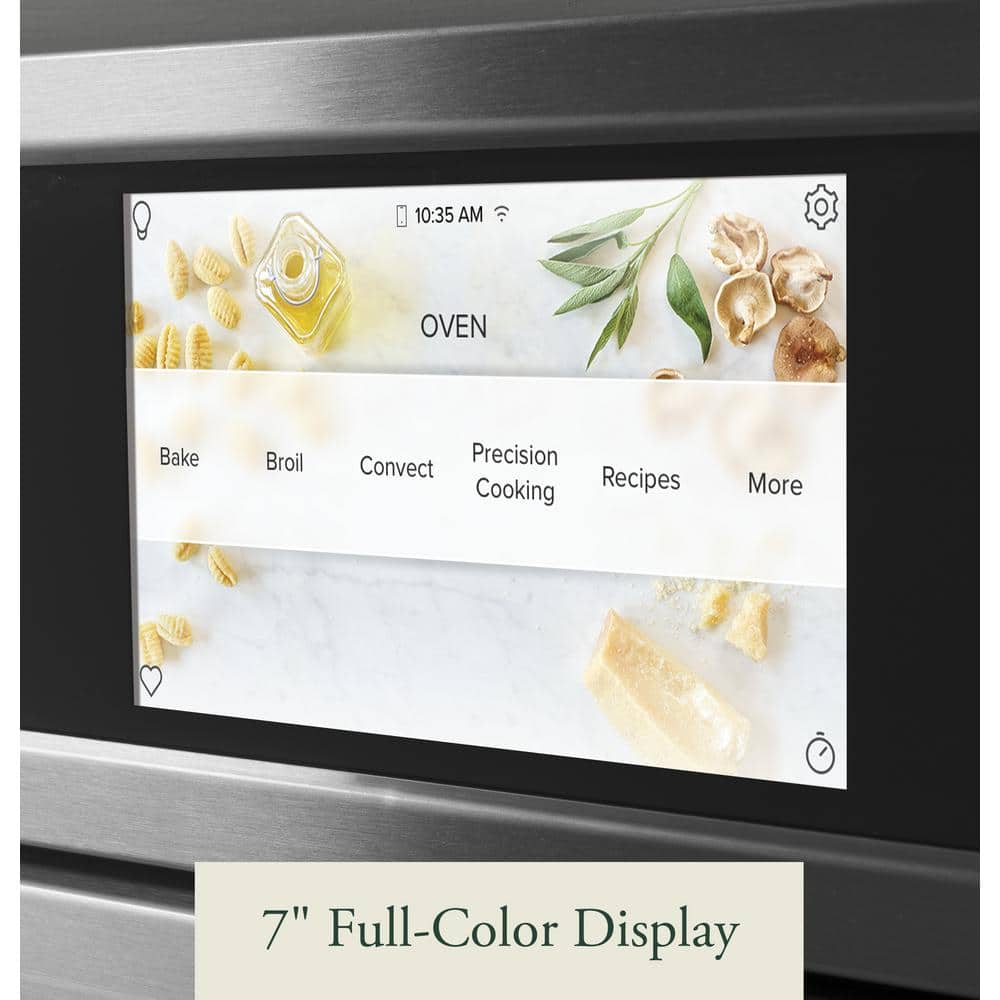 30 In. Smart Double Electric French-Door Wall Oven with Convection Self Cleaning in Stainless Steel