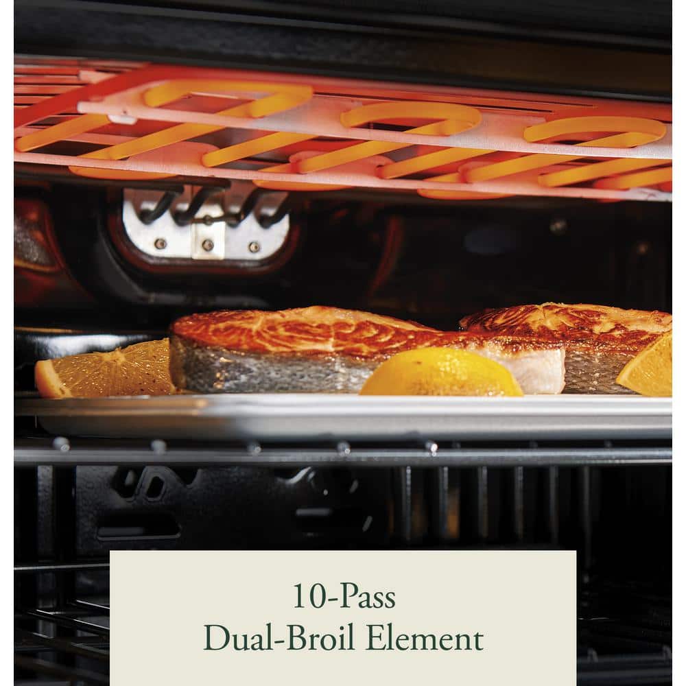 30 In. Smart Double Electric French-Door Wall Oven with Convection Self Cleaning in Stainless Steel