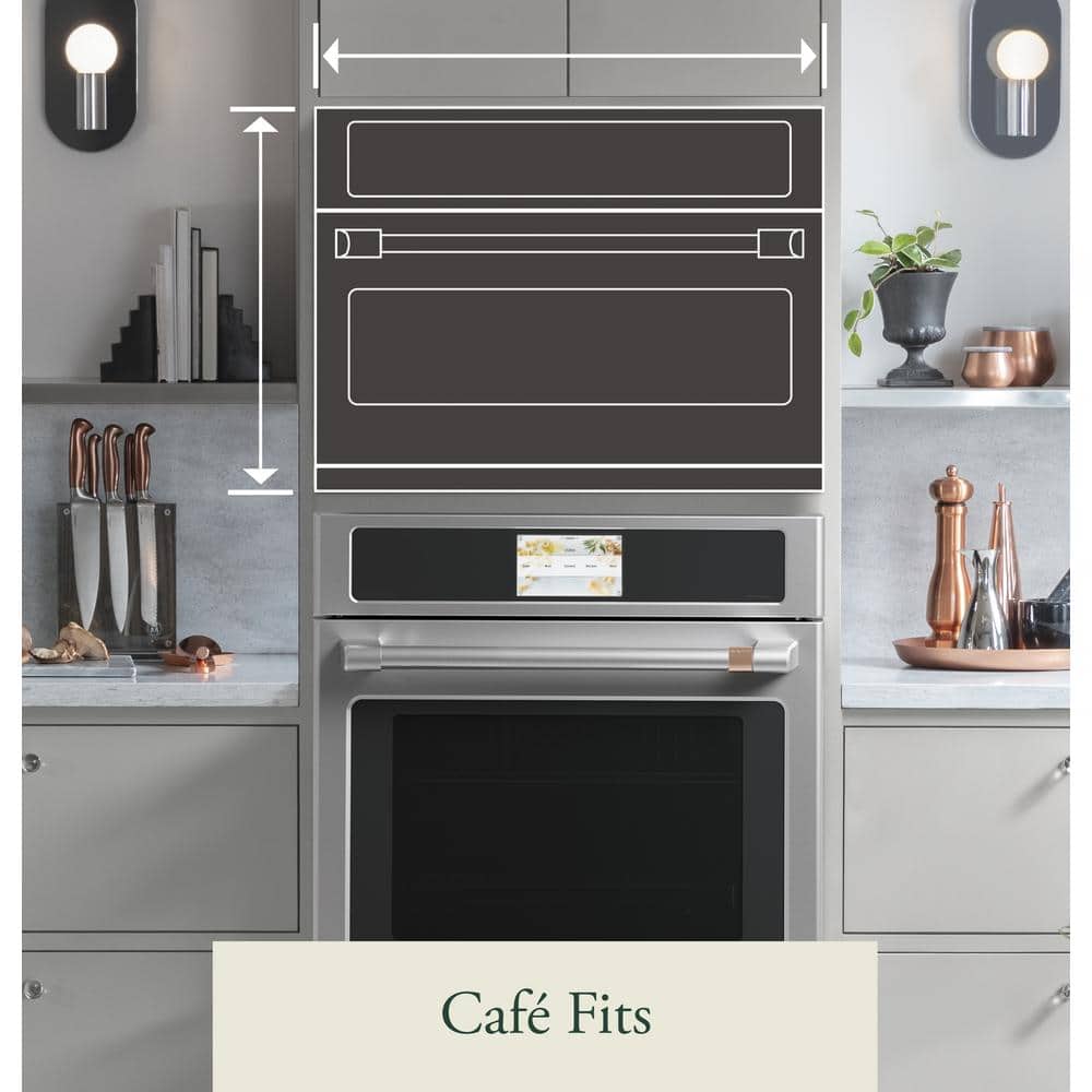 30 In. Smart Double Electric French-Door Wall Oven with Convection Self Cleaning in Stainless Steel