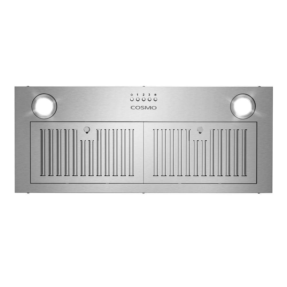 30 In. Lumin Collection 380 CFM Ducted Insert Range Hood, Button Controls, LED Lights, Stainless Steel