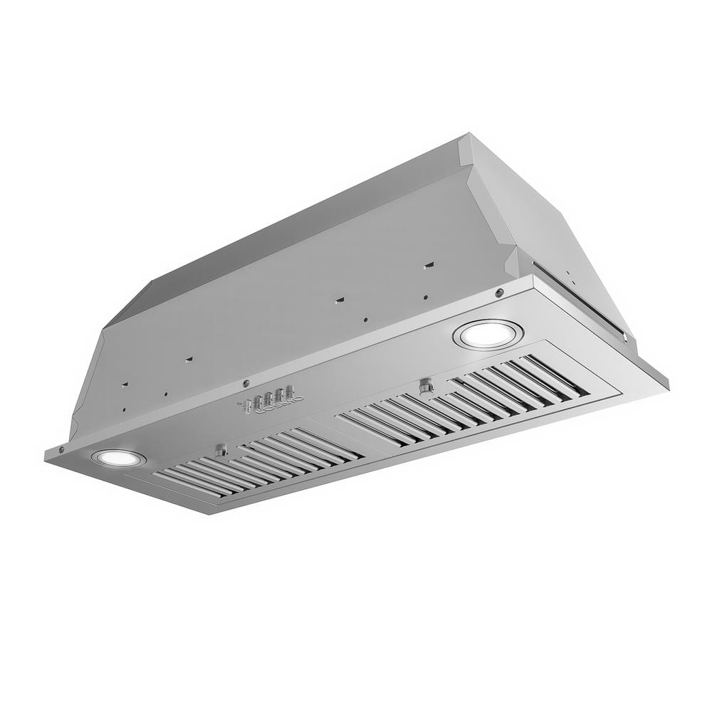 30 In. Lumin Collection 380 CFM Ducted Insert Range Hood, Button Controls, LED Lights, Stainless Steel
