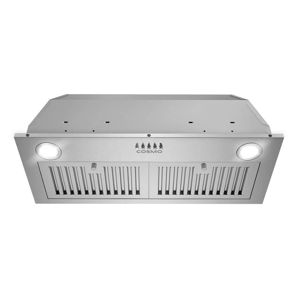 30 In. Lumin Collection 380 CFM Ducted Insert Range Hood, Button Controls, LED Lights, Stainless Steel