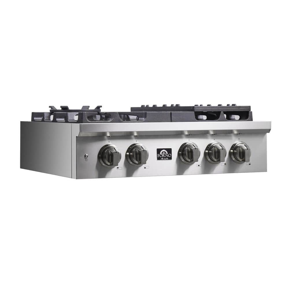 Alta Qualita 30 In. Pro-Style GAS 5 Sealed Brass Burners 100,000 BTU All 304 Stainless Steel