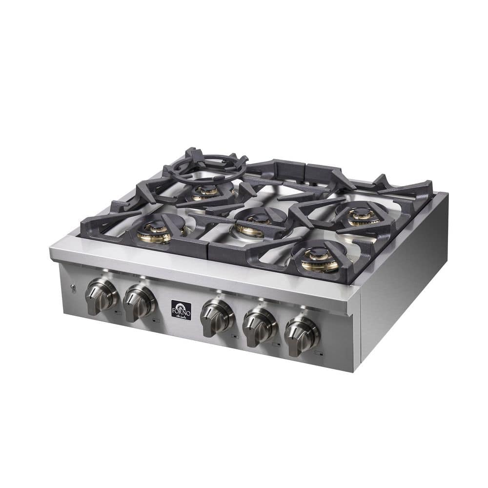 Alta Qualita 30 In. Pro-Style GAS 5 Sealed Brass Burners 100,000 BTU All 304 Stainless Steel