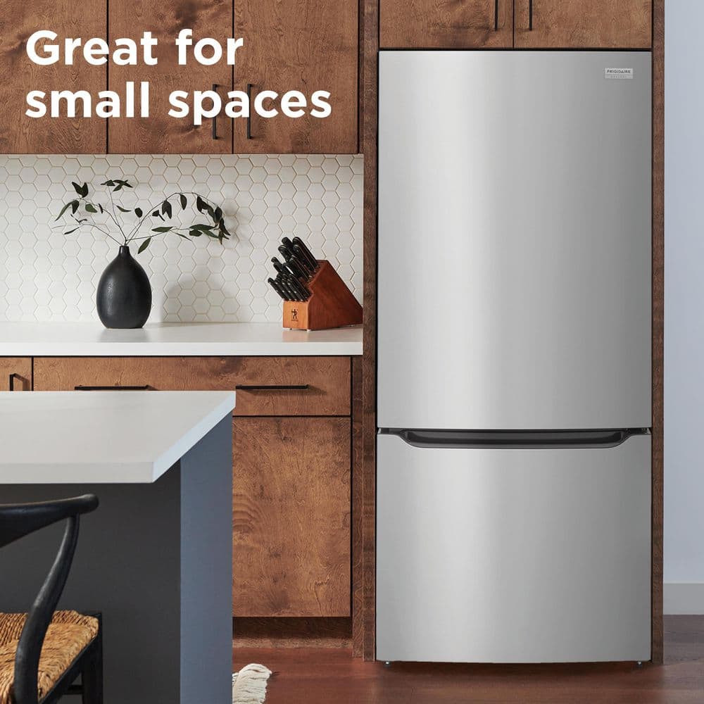 Gallery 30 In. 20.3 Cu. Ft. Bottom Freezer Refrigerator in Smudge-Proof Stainless Steel with Internal Water Dispenser