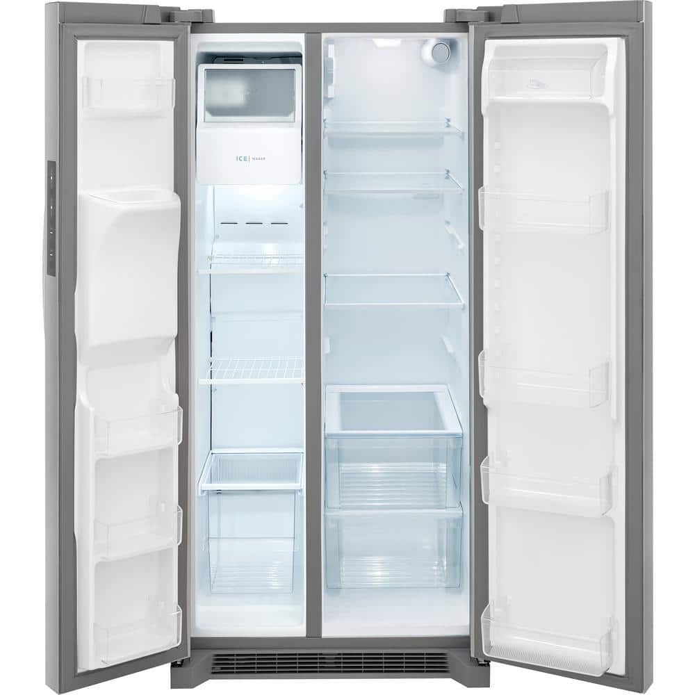 33 In. 22.3 Cu. Ft. Standard Depth Side by Side Refrigerator in Stainless Steel