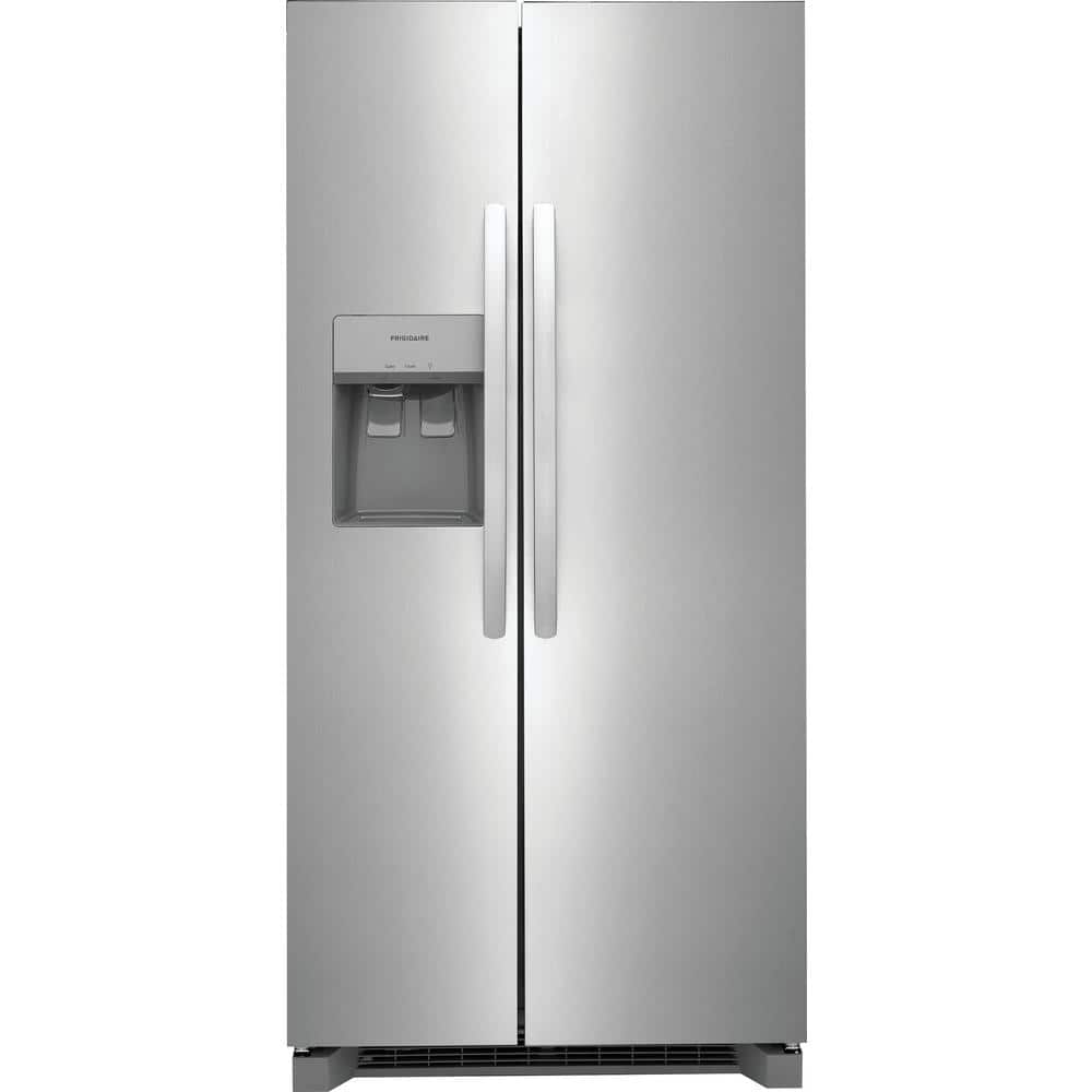 33 In. 22.3 Cu. Ft. Standard Depth Side by Side Refrigerator in Stainless Steel