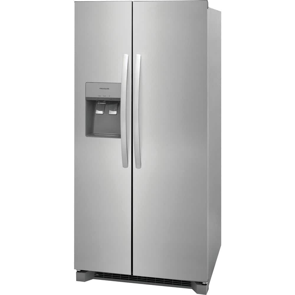 33 In. 22.3 Cu. Ft. Standard Depth Side by Side Refrigerator in Stainless Steel