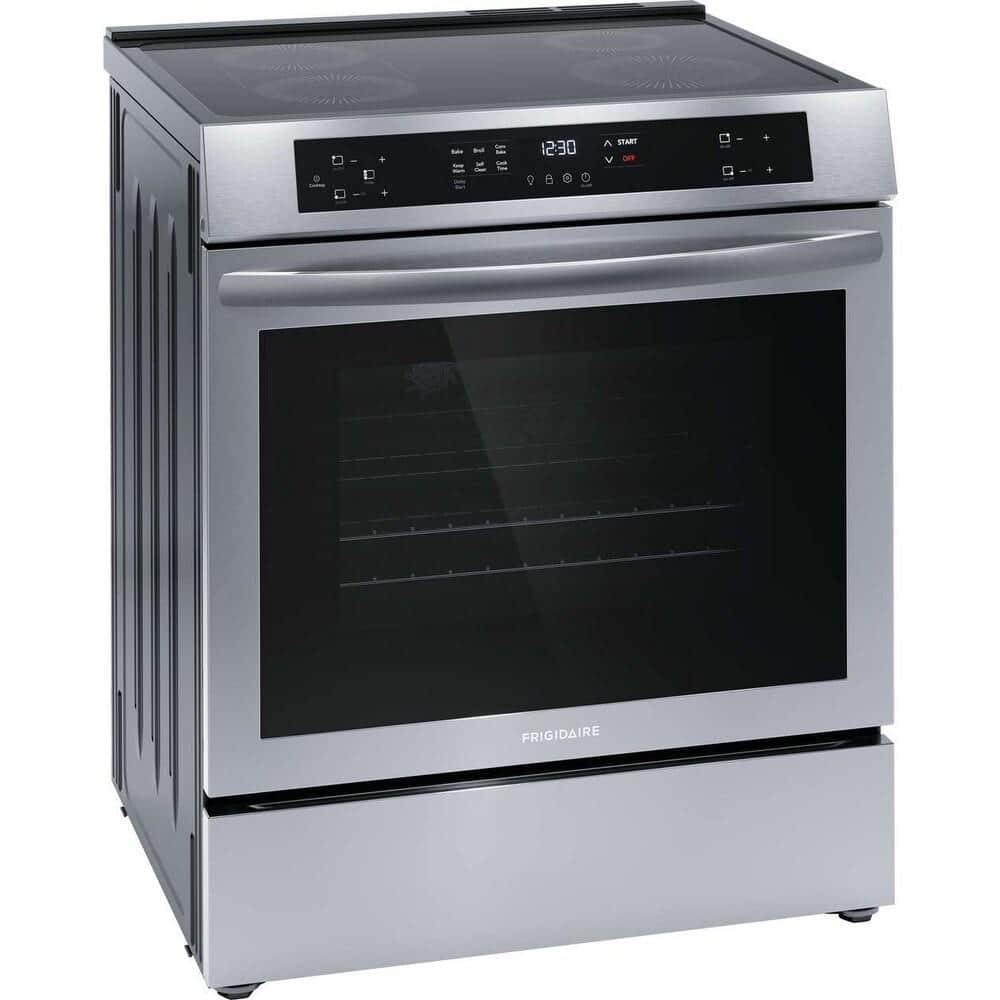 30 in 5.3 Cu.Ft. 4-Burner Element Slide-In Front Control Self-Cleaning Induction Range W/ Convection in Stainless Steel