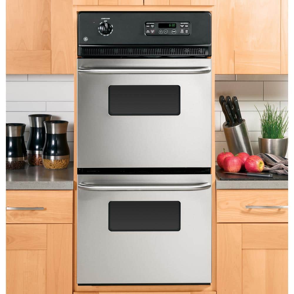 24 In. Double Electric Wall Oven in Stainless Steel