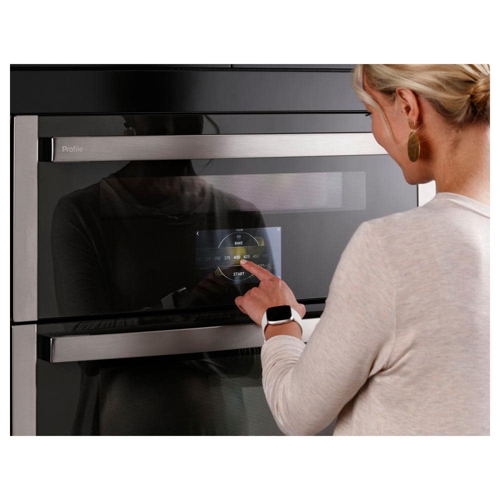 Profile 30 In. Smart Double Electric Wall Oven with Convection and Self Clean in Stainless Steel