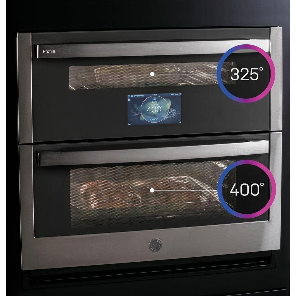 Profile 30 In. Smart Double Electric Wall Oven with Convection and Self Clean in Stainless Steel