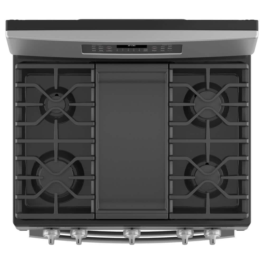 30 In. 6.8 Cu. Ft. Freestanding Double Oven Gas Range in Stainless Steel with Convection and Air Fry