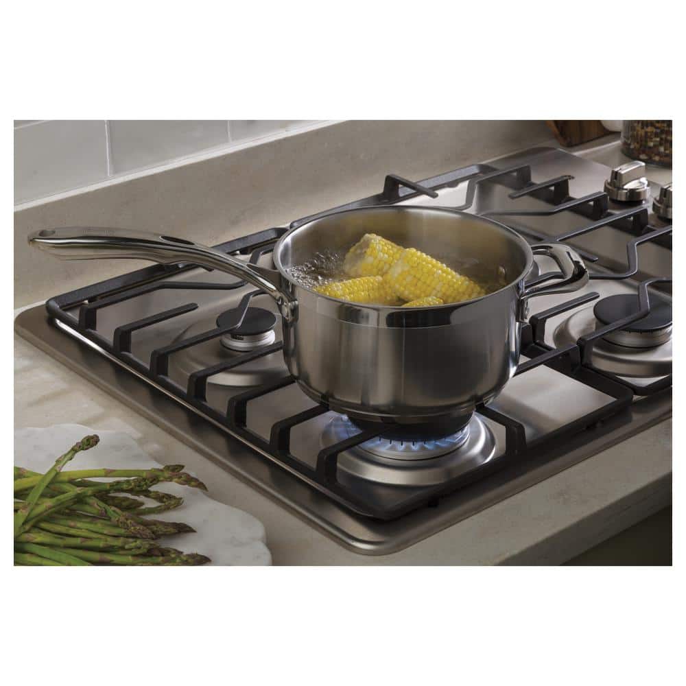 30 In. Gas Cooktop in Stainless Steel with 4-Burners Including Power Burners