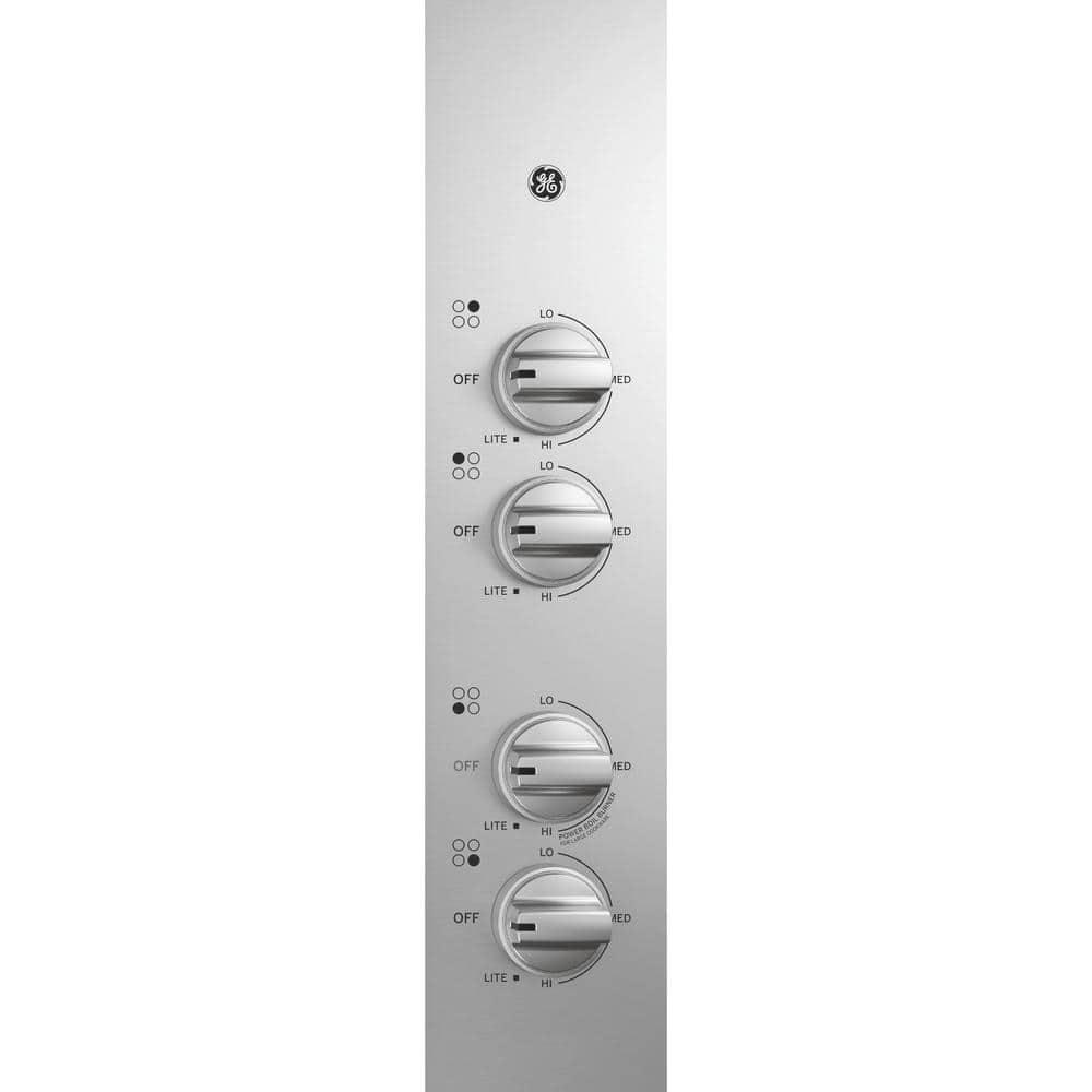 30 In. Gas Cooktop in Stainless Steel with 4-Burners Including Power Burners