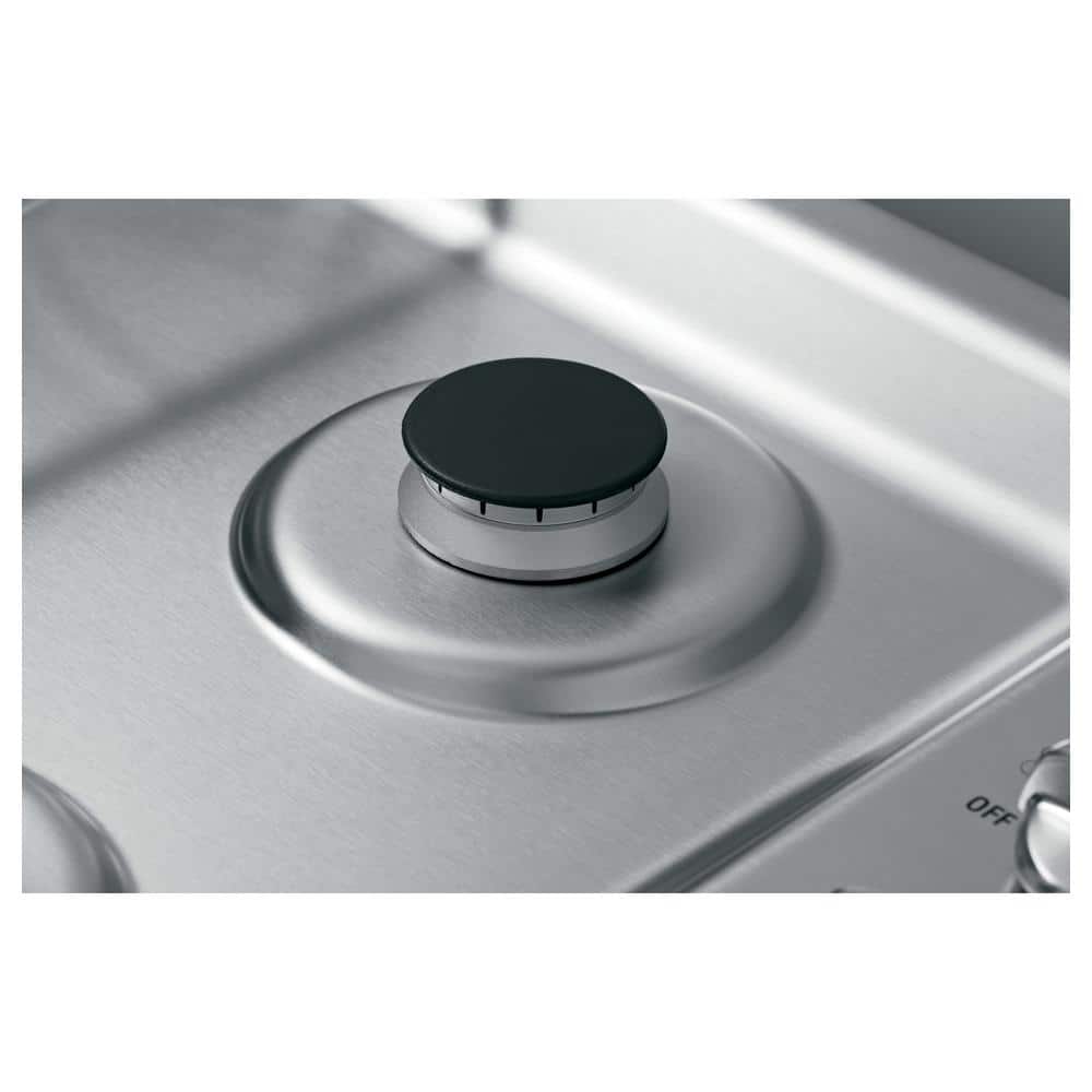 30 In. Gas Cooktop in Stainless Steel with 4-Burners Including Power Burners