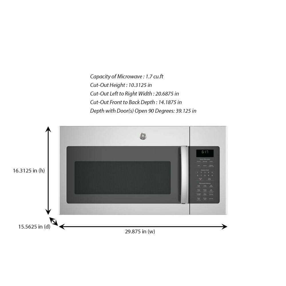 1.7 Cu. Ft. over the Range Microwave with Sensor Cooking in Stainless Steel