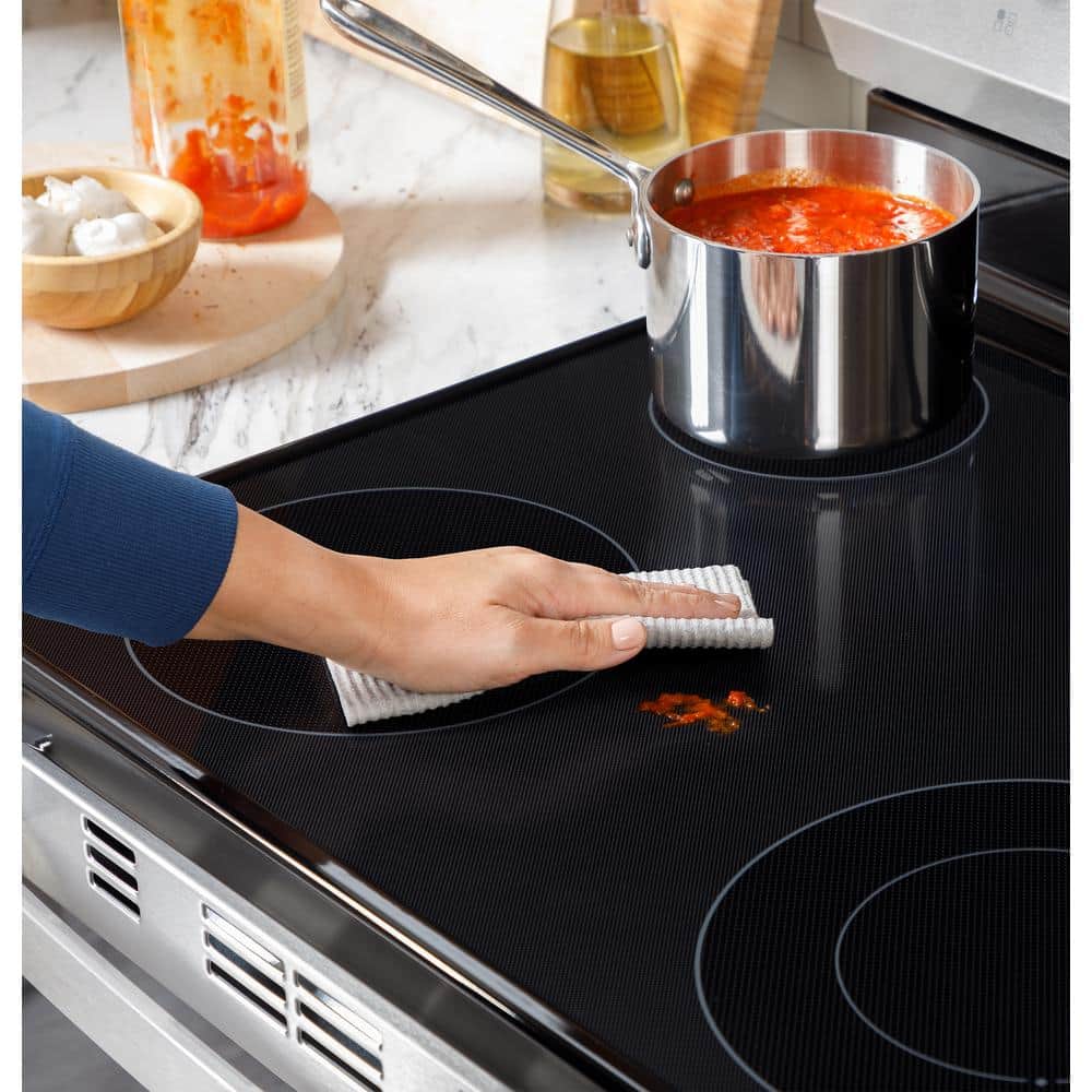 30 In. 4 Burner Element Free-Standing Electric Range in Stainless Steel W/Stainless Knobs