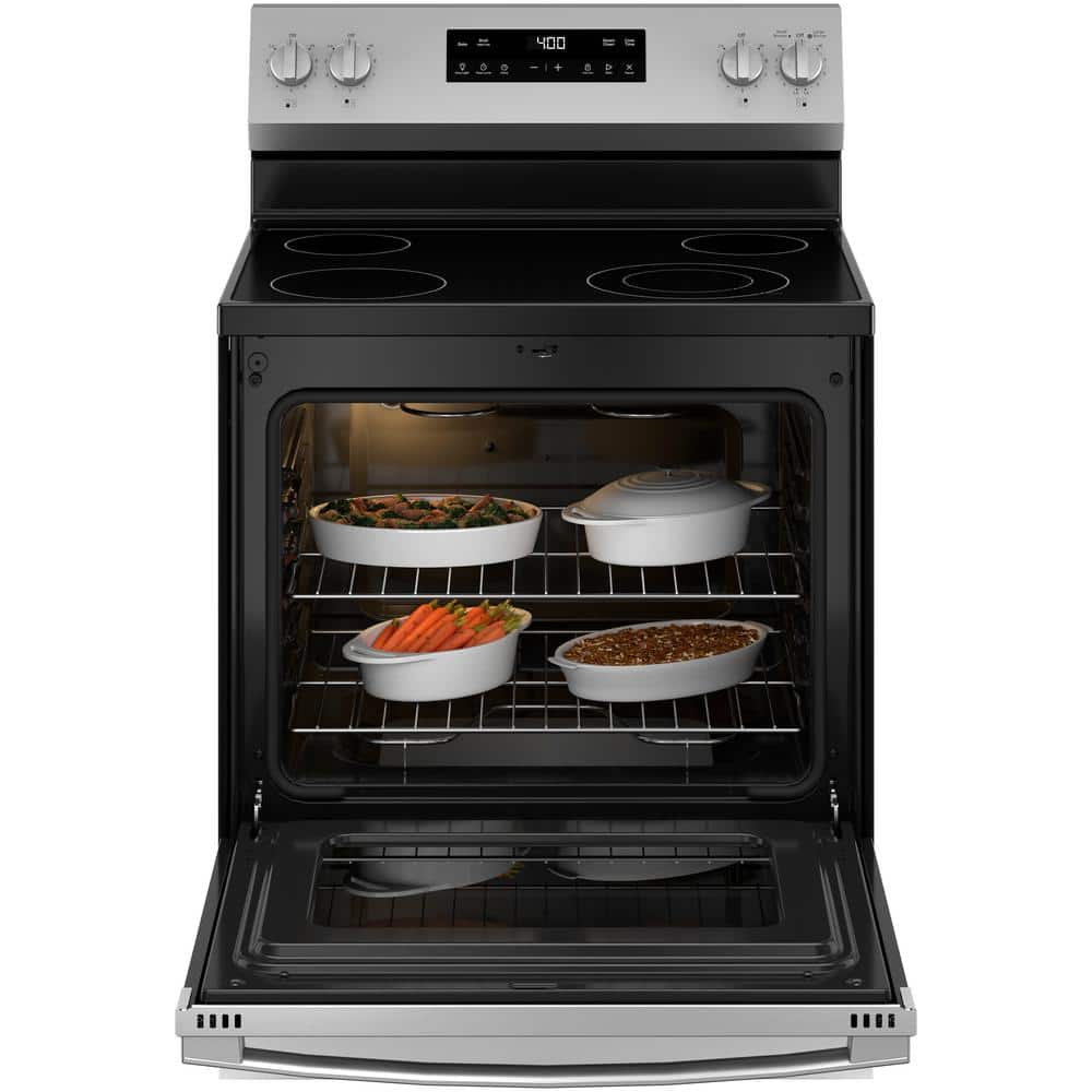 30 In. 4 Burner Element Free-Standing Electric Range in Stainless Steel W/Stainless Knobs