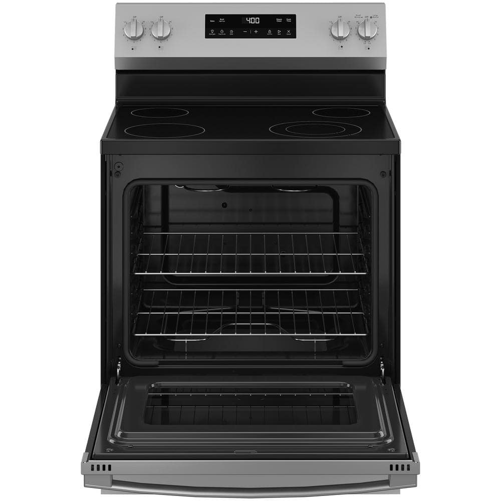 30 In. 4 Burner Element Free-Standing Electric Range in Stainless Steel W/Stainless Knobs