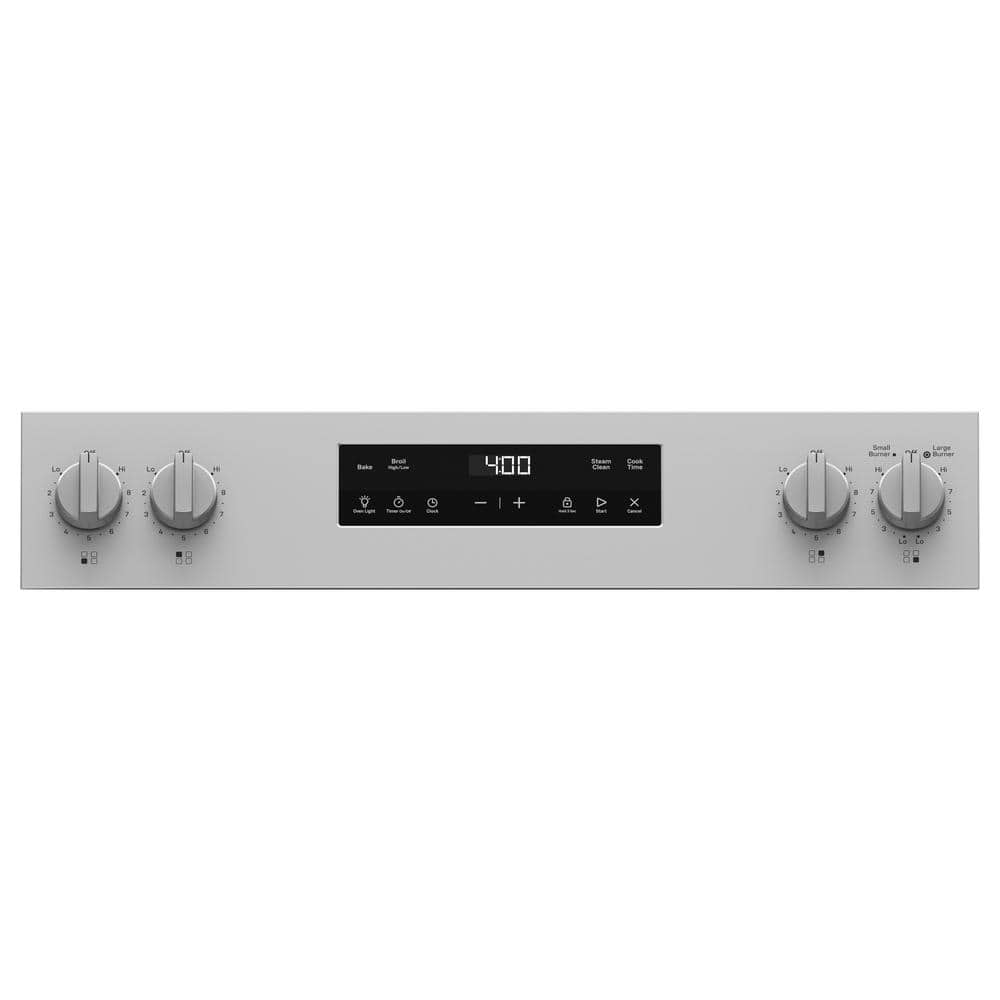 30 In. 4 Burner Element Free-Standing Electric Range in Stainless Steel W/Stainless Knobs