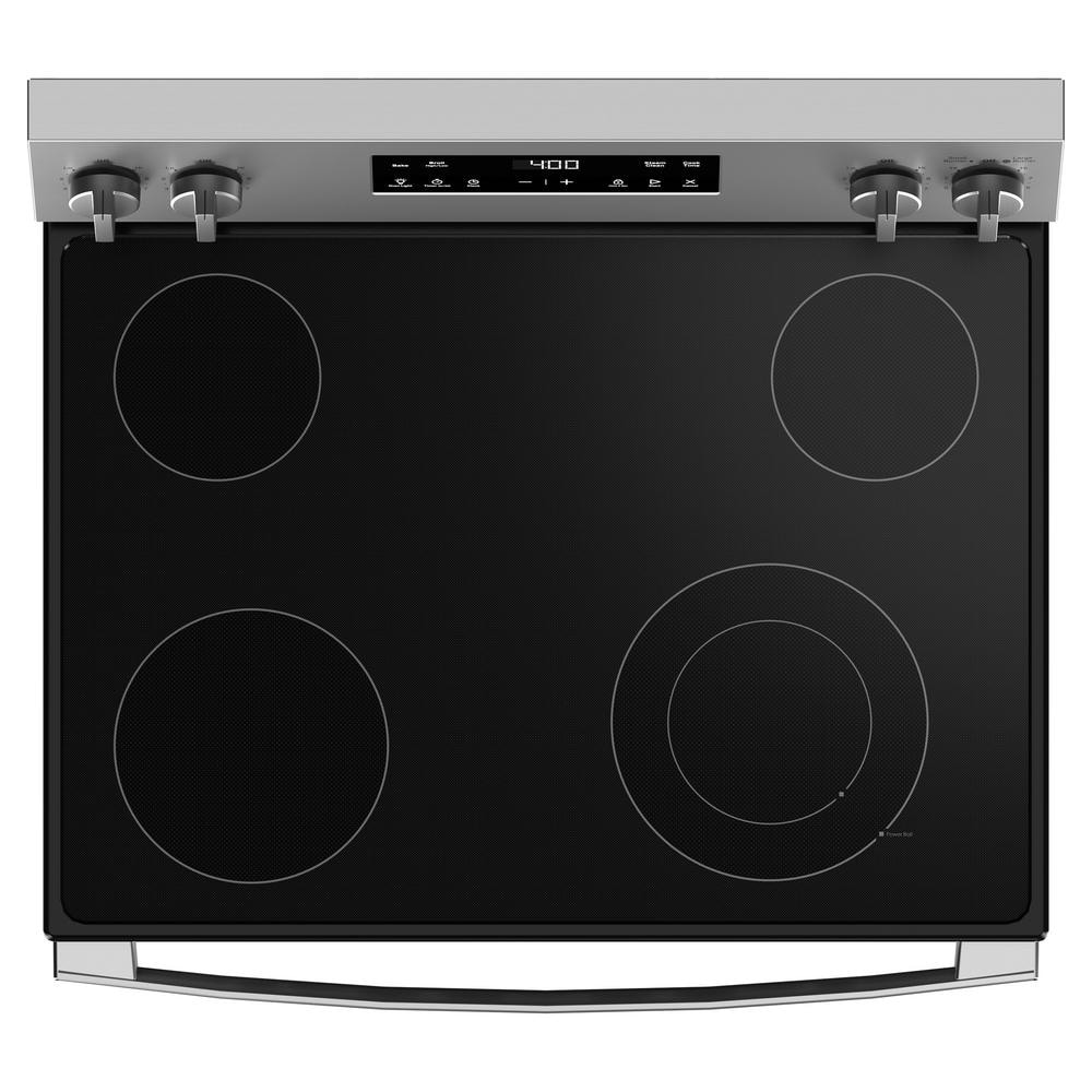30 In. 4 Burner Element Free-Standing Electric Range in Stainless Steel W/Stainless Knobs
