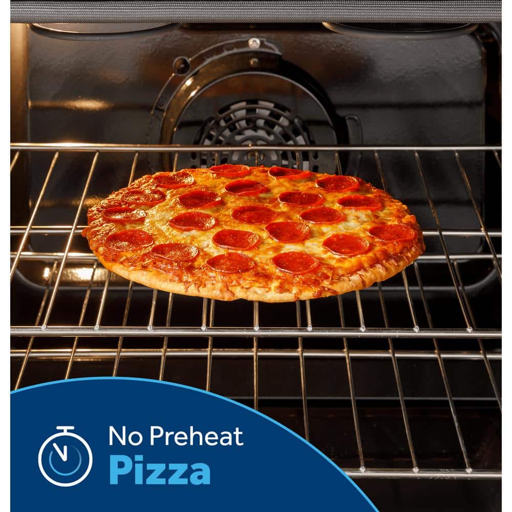 30 In. 5-Burners Smart Free-Standing Gas Convection Range in Stainless with Easywash Oven Tray and No-Preheat Air Fry