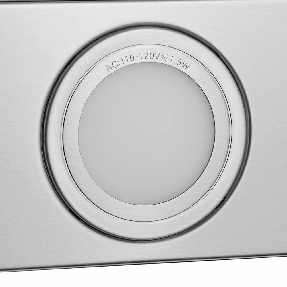 30 In. 217 CFM Convertible Kitchen Wall Mount Range Hood in Stainless Steel with Push Control, Leds and Carbon Filters