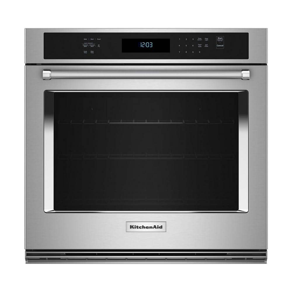 30 In. Single Electric Wall Oven with Convection Self-Cleaning in Stainless Steel