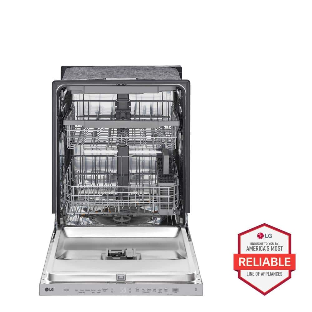 24 In. Top Control Standard Dishwasher with Quadwash in Stainless Steel