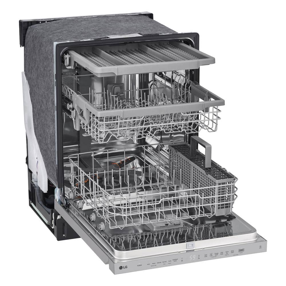 24 In. Top Control Standard Dishwasher with Quadwash in Stainless Steel