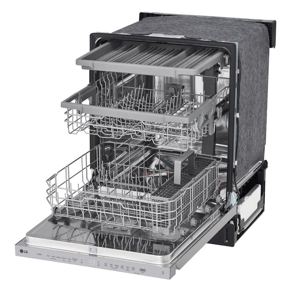 24 In. Top Control Standard Dishwasher with Quadwash in Stainless Steel