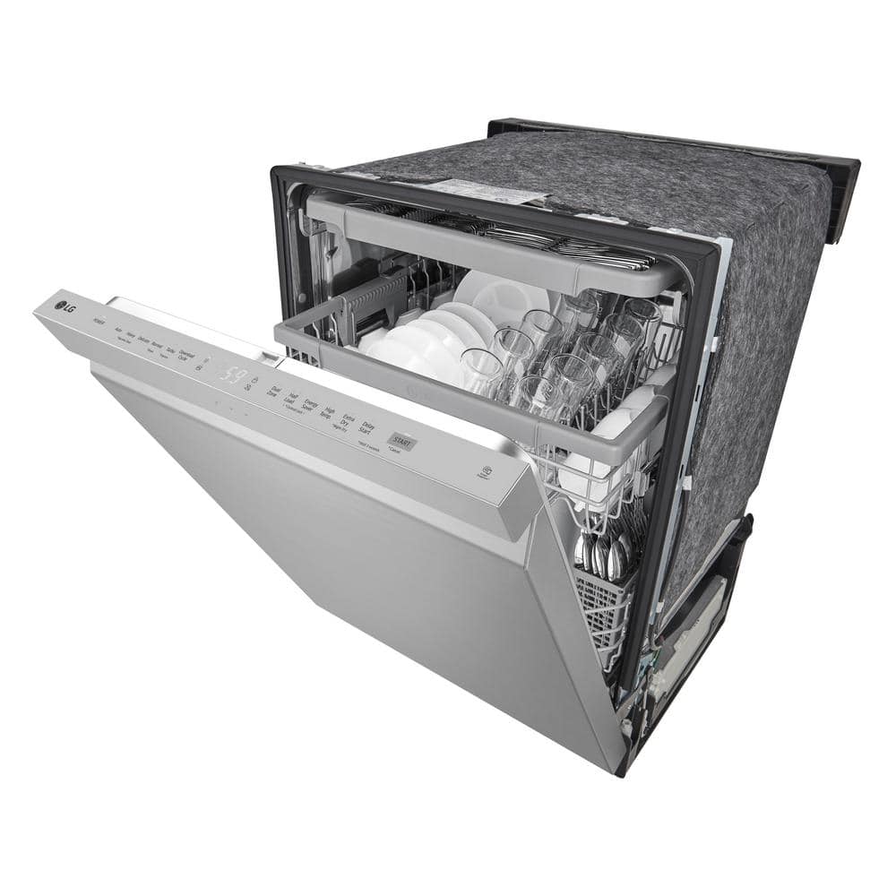 24 In. Top Control Standard Dishwasher with Quadwash in Stainless Steel