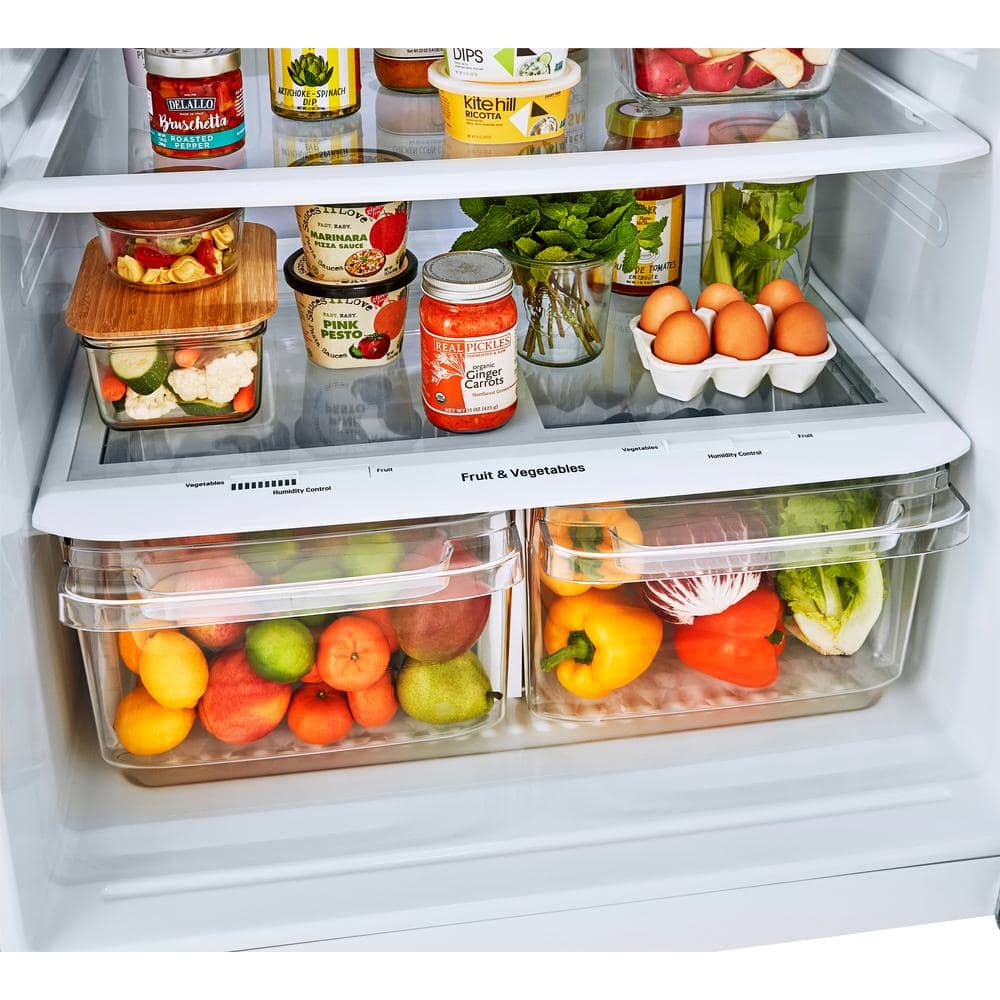 24 Cu. Ft. Top Mount Freezer Refrigerator with Multi-Flow Air System in Stainless Steel, Garage Ready