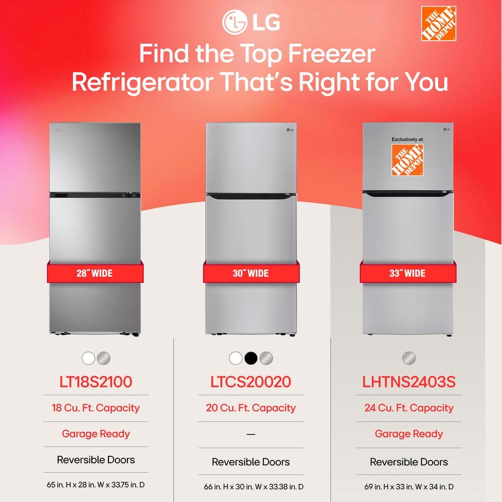 24 Cu. Ft. Top Mount Freezer Refrigerator with Multi-Flow Air System in Stainless Steel, Garage Ready