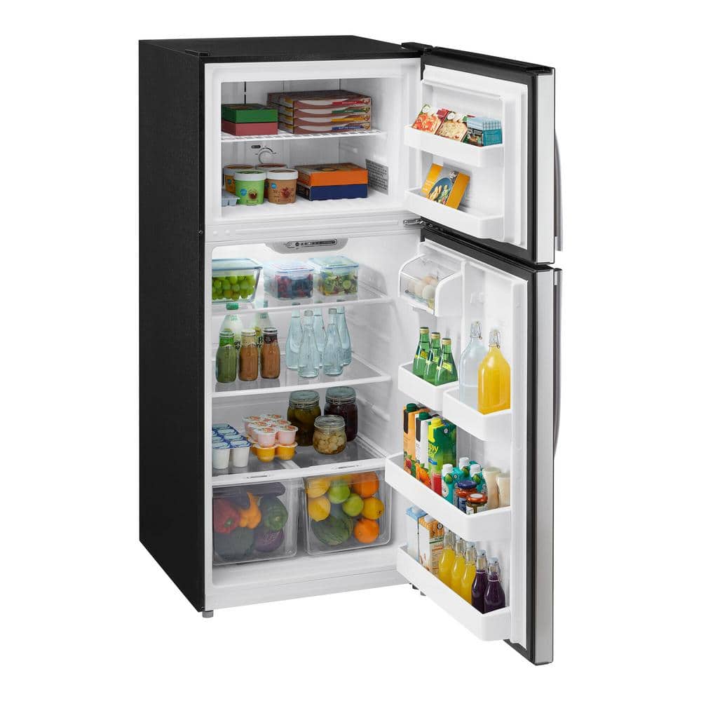 18 Cu. Ft. Top Freezer Refrigerator in Stainless Steel Look