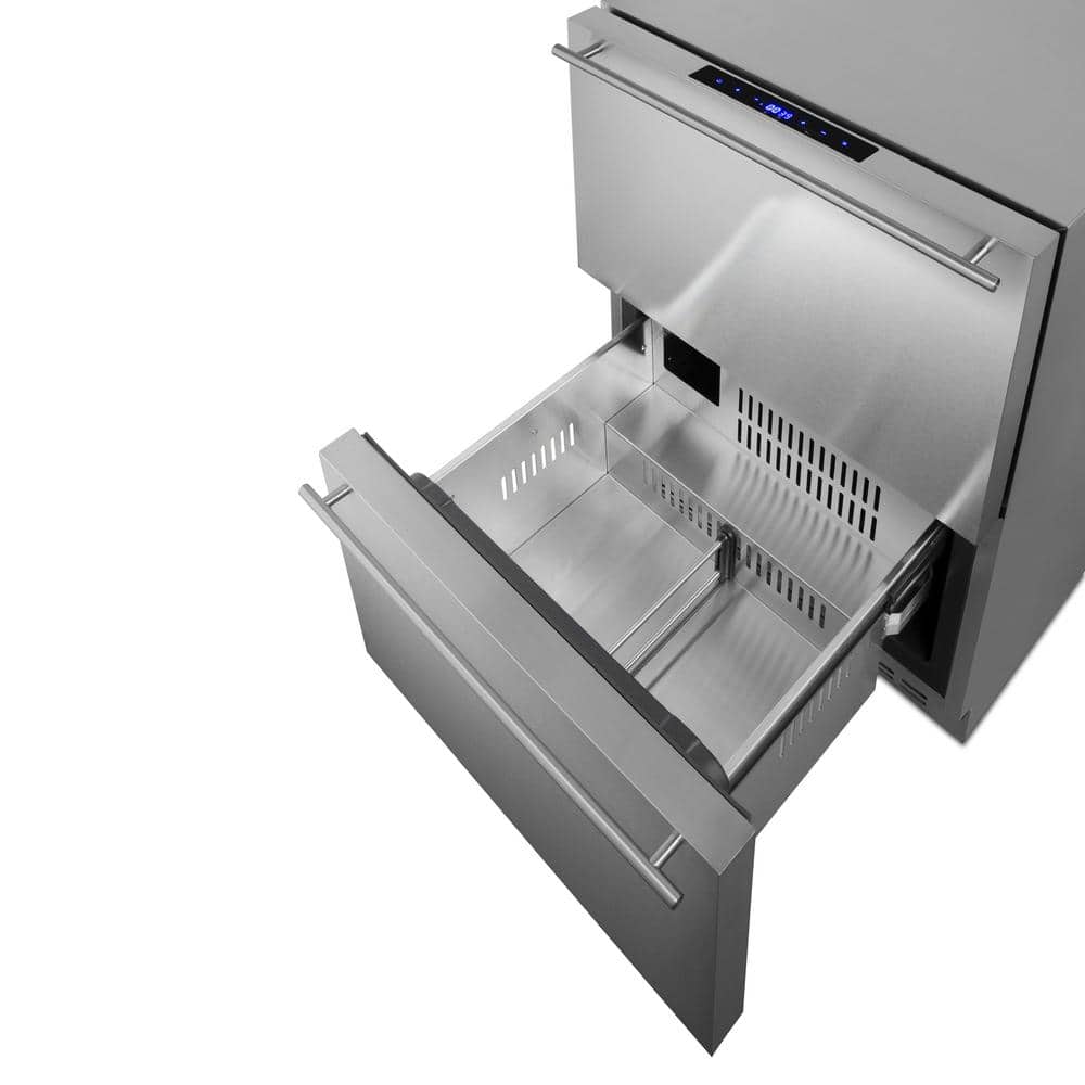 3.9 Cu. Ft. Drawer Refrigerator with Freezer in Stainless Steel