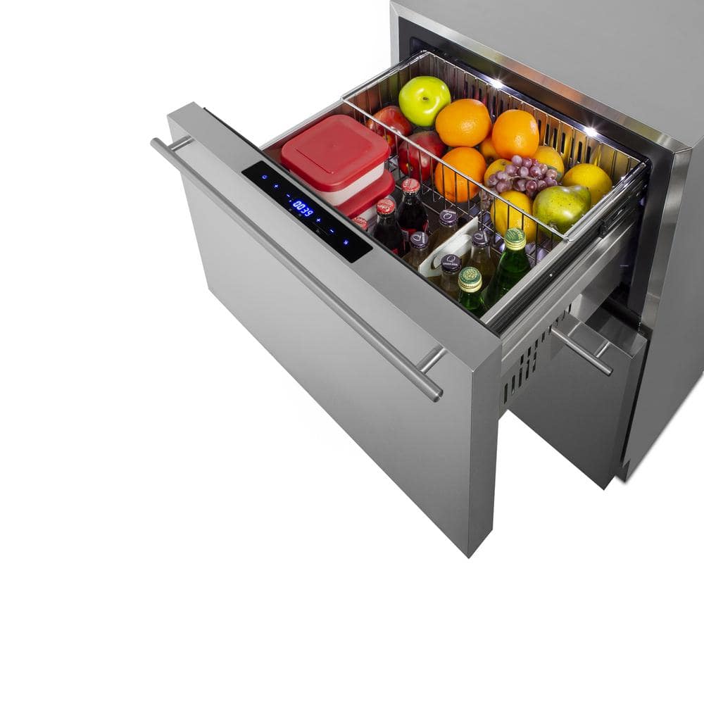 3.9 Cu. Ft. Drawer Refrigerator with Freezer in Stainless Steel