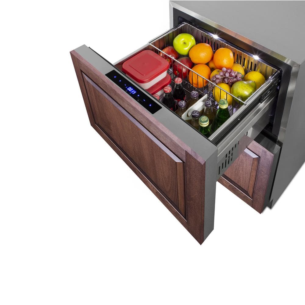3.9 Cu. Ft. Drawer Refrigerator with Freezer in Stainless Steel