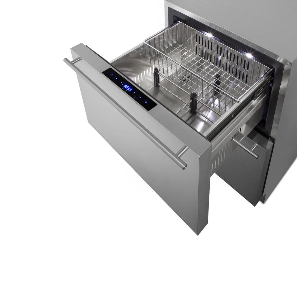 3.9 Cu. Ft. Drawer Refrigerator with Freezer in Stainless Steel