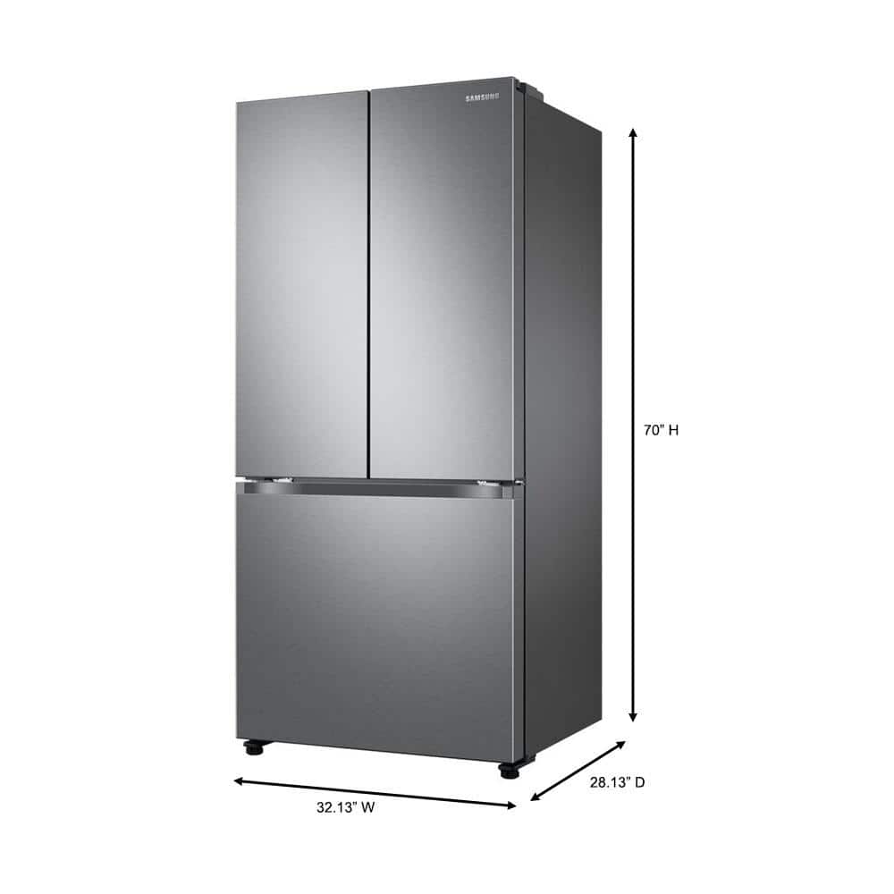 17.5 Cu. Ft. 3-Door French Door Smart Refrigerator in Stainless Steel, Counter Depth