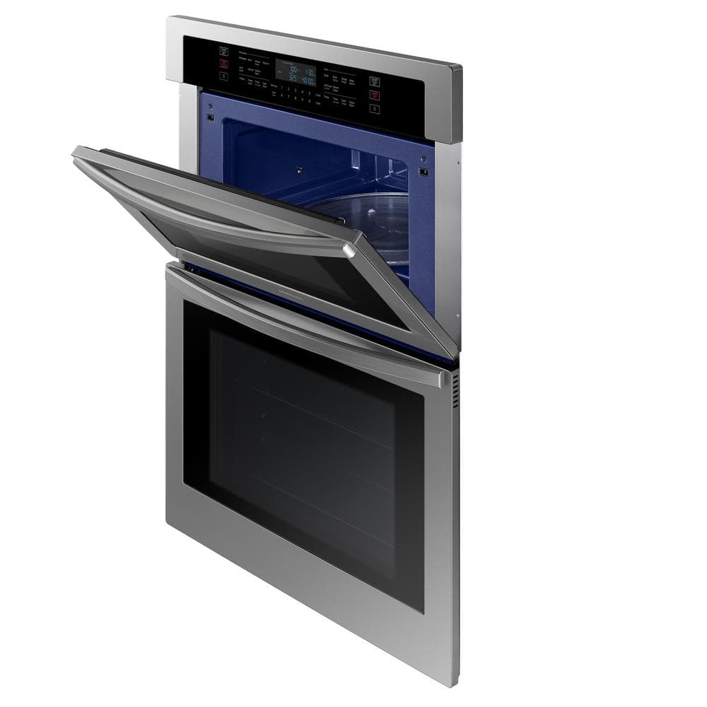 30 In. 1.9/5.1 Cu. Ft. Wi-Fi Connected Electric Microwave Combination Wall Oven in Stainless Steel