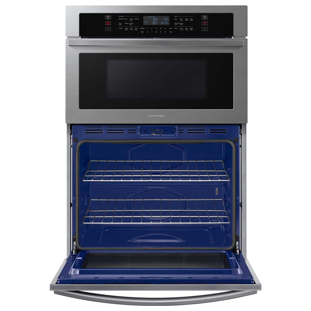 30 In. 1.9/5.1 Cu. Ft. Wi-Fi Connected Electric Microwave Combination Wall Oven in Stainless Steel