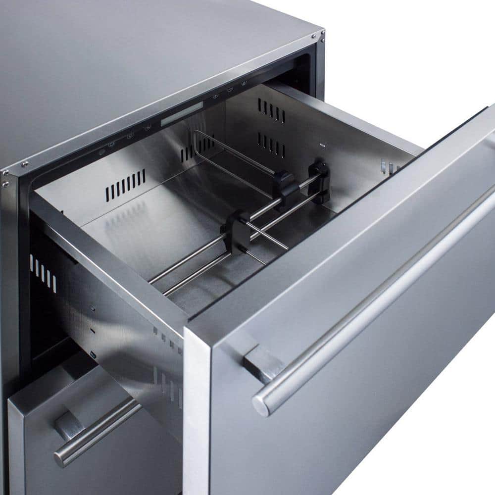 4.8 Cu. Ft. under Counter Double Drawer Refrigerator in Stainless Steel, ADA Compliant