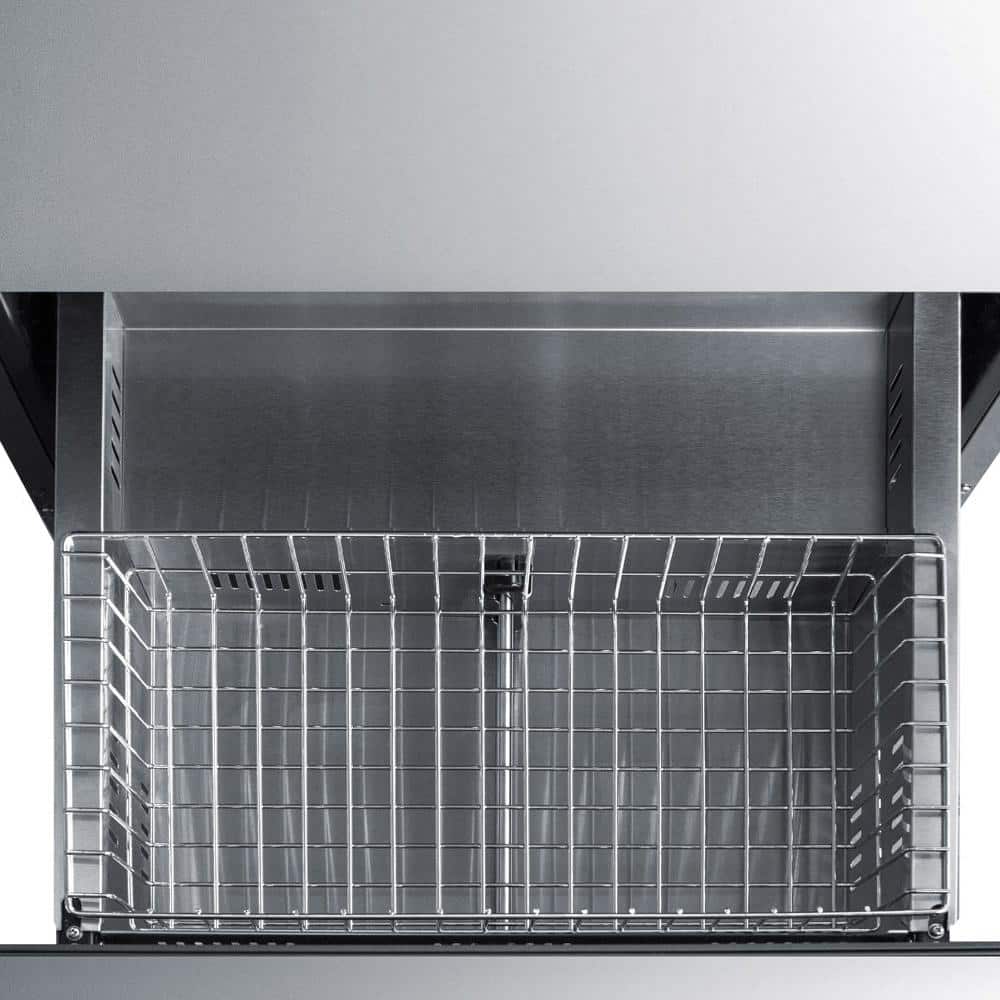 4.8 Cu. Ft. under Counter Double Drawer Refrigerator in Stainless Steel, ADA Compliant
