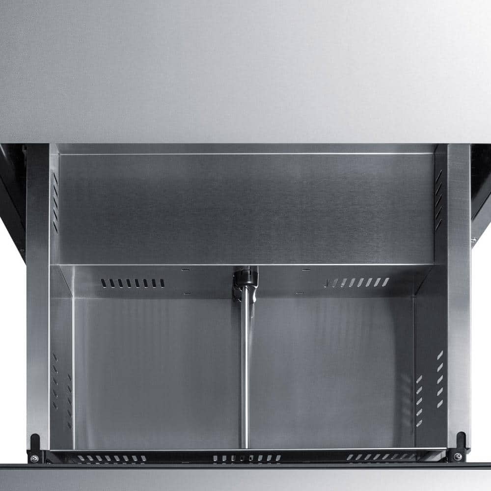 4.8 Cu. Ft. under Counter Double Drawer Refrigerator in Stainless Steel, ADA Compliant