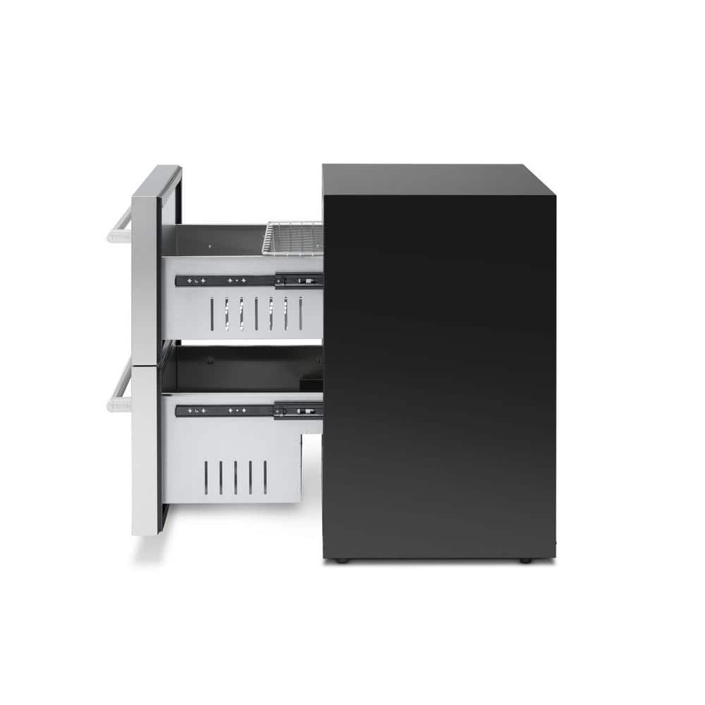 24 In. 5.4 Cu. Ft. Double Drawer Built-In or Freestanding Refrigerator in Stainless Steel