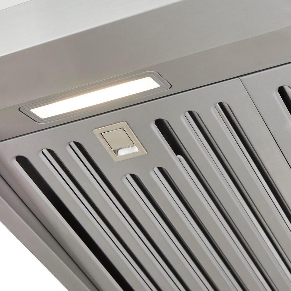 Sarela 30 In. W X 7 In. H 500CFM Convertible under Cabinet Range Hood in Stainless Steel with LED Lights and Filter