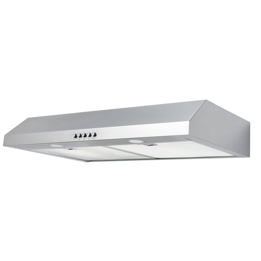 Caprelo 30 In. 320 CFM Convertible under Cabinet Range Hood in Stainless Steel with LED Lighting and Charcoal Filter
